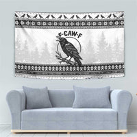 Funny Christmas F Caw F Raven Tapestry Merry Craw Mas - Wonder Print Shop