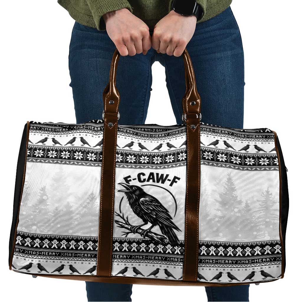 Funny Christmas F Caw F Raven Travel Bag Merry Craw Mas - Wonder Print Shop