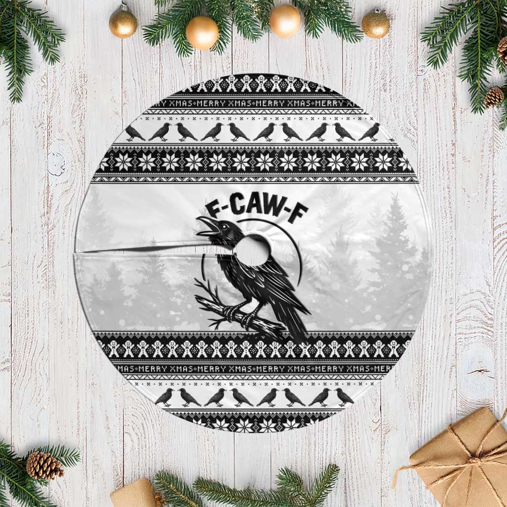Funny Christmas F Caw F Raven Tree Skirt Merry Craw Mas - Wonder Print Shop