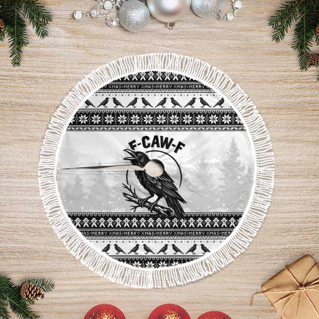 Funny Christmas F Caw F Raven Tree Skirt Merry Craw Mas - Wonder Print Shop