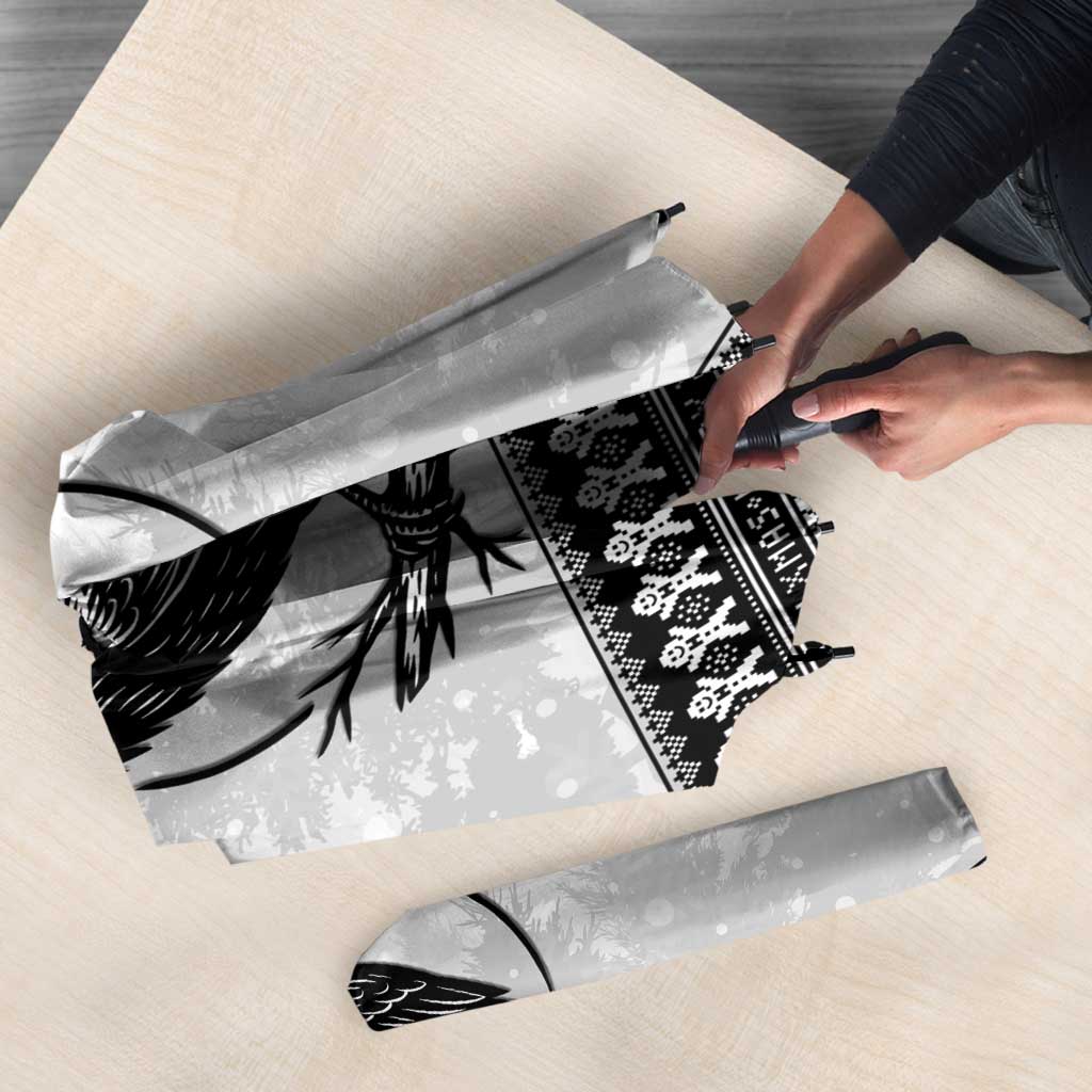 Funny Christmas F Caw F Raven Umbrella Merry Craw Mas - Wonder Print Shop