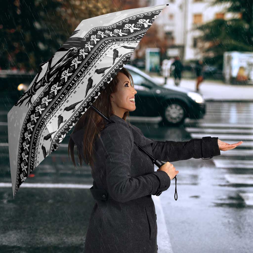 Funny Christmas F Caw F Raven Umbrella Merry Craw Mas - Wonder Print Shop