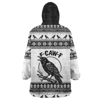Funny Christmas F Caw F Raven Wearable Blanket Hoodie Merry Craw Mas - Wonder Print Shop