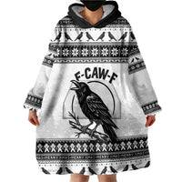 Funny Christmas F Caw F Raven Wearable Blanket Hoodie Merry Craw Mas - Wonder Print Shop