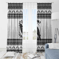 Funny Christmas F Caw F Raven Window Curtain Merry Craw Mas - Wonder Print Shop