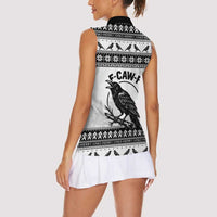 Funny Christmas F Caw F Raven Women Sleeveless Polo Shirt Merry Craw Mas - Wonder Print Shop