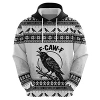 Funny Christmas F Caw F Raven Zip Hoodie Merry Craw Mas - Wonder Print Shop