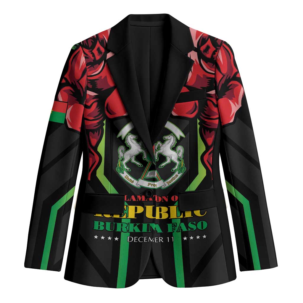 Burkina Faso Republic Day Blazer Coat Of Arms With Rose - Wonder Print Shop