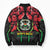 Burkina Faso Republic Day Bomber Puffer Jacket Coat Of Arms With Rose - Wonder Print Shop