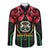 Burkina Faso Republic Day Long Sleeve Button Shirt Coat Of Arms With Rose - Wonder Print Shop