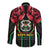Burkina Faso Republic Day Long Sleeve Button Shirt Coat Of Arms With Rose - Wonder Print Shop