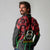 Burkina Faso Republic Day Long Sleeve Polo Shirt Coat Of Arms With Rose - Wonder Print Shop