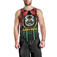 Burkina Faso Republic Day Men Tank Top Coat Of Arms With Rose - Wonder Print Shop