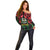 Burkina Faso Republic Day Off Shoulder Sweater Coat Of Arms With Rose - Wonder Print Shop