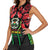 Burkina Faso Republic Day Women Sleeveless Polo Shirt Coat Of Arms With Rose - Wonder Print Shop