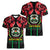 Burkina Faso Republic Day Women V-Neck T-Shirt Coat Of Arms With Rose - Wonder Print Shop