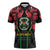 Burkina Faso Republic Day Zipper Polo Shirt Coat Of Arms With Rose - Wonder Print Shop