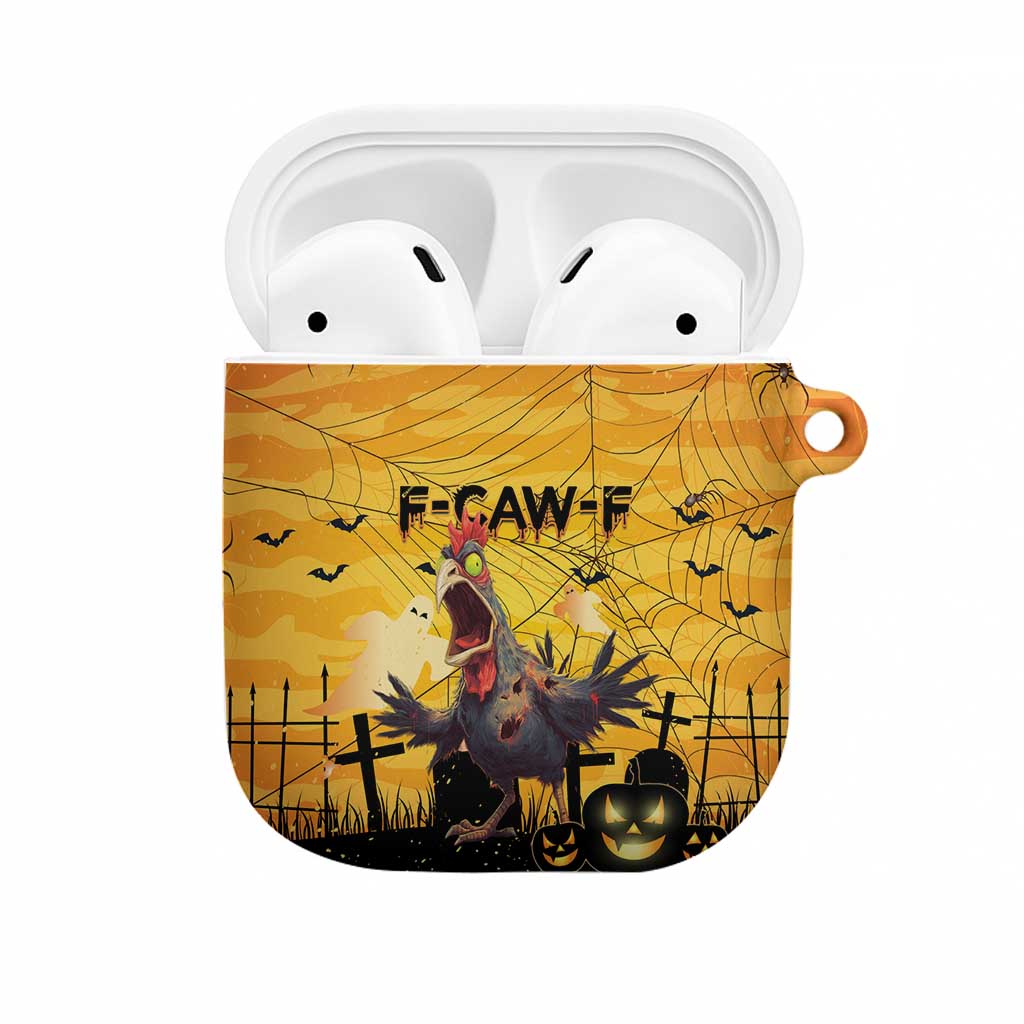 Funny Halloween Zombie Chicken AirPods Case F’Caw Scary Poultry - Wonder Print Shop