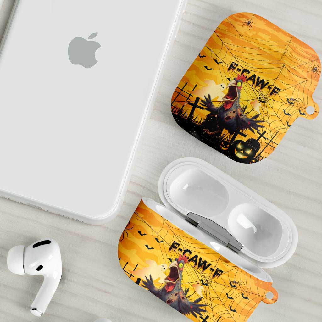 Funny Halloween Zombie Chicken AirPods Case F’Caw Scary Poultry - Wonder Print Shop
