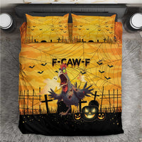 Funny Halloween Zombie Chicken Bedding Set F’Caw Scary Poultry - Wonder Print Shop