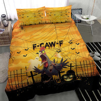 Funny Halloween Zombie Chicken Bedding Set F’Caw Scary Poultry - Wonder Print Shop
