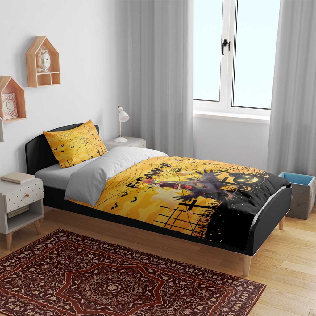 Funny Halloween Zombie Chicken Bedding Set F’Caw Scary Poultry - Wonder Print Shop