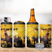 Personalized Funny Halloween Zombie Chicken 4 in 1 Can Cooler Tumbler F’Caw Scary Poultry - Wonder Print Shop