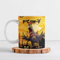 Personalized Funny Halloween Zombie Chicken Ceramic Mug F’Caw Scary Poultry - Wonder Print Shop