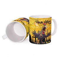 Personalized Funny Halloween Zombie Chicken Ceramic Mug F’Caw Scary Poultry - Wonder Print Shop