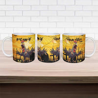 Personalized Funny Halloween Zombie Chicken Ceramic Mug F’Caw Scary Poultry - Wonder Print Shop