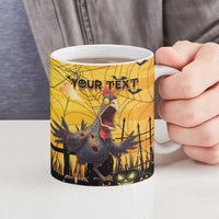 Personalized Funny Halloween Zombie Chicken Ceramic Mug F’Caw Scary Poultry - Wonder Print Shop