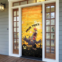 Personalized Funny Halloween Zombie Chicken Door Cover F’Caw Scary Poultry - Wonder Print Shop