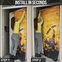 Personalized Funny Halloween Zombie Chicken Door Cover F’Caw Scary Poultry - Wonder Print Shop