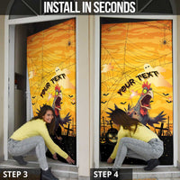 Personalized Funny Halloween Zombie Chicken Door Cover F’Caw Scary Poultry - Wonder Print Shop