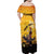 Personalized Funny Halloween Zombie Chicken Family Matching Off Shoulder Maxi Dress and Hawaiian Shirt F’Caw Scary Poultry - Wonder Print Shop