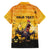 Personalized Funny Halloween Zombie Chicken Family Matching Short Sleeve Bodycon Dress and Hawaiian Shirt F’Caw Scary Poultry - Wonder Print Shop