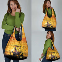 Funny Halloween Zombie Chicken Grocery Bag F’Caw Scary Poultry - Wonder Print Shop