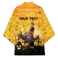 Personalized Funny Halloween Zombie Chicken Kimono F’Caw Scary Poultry - Wonder Print Shop