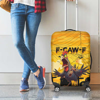 Funny Halloween Zombie Chicken Luggage Cover F’Caw Scary Poultry - Wonder Print Shop
