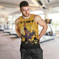 Personalized Funny Halloween Zombie Chicken Men Tank Top F’Caw Scary Poultry - Wonder Print Shop