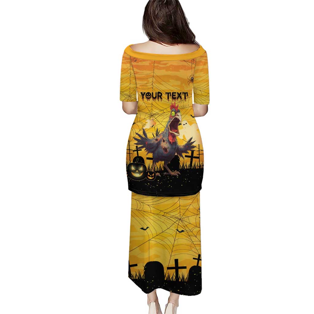 Personalized Funny Halloween Zombie Chicken Puletasi F’Caw Scary Poultry - Wonder Print Shop