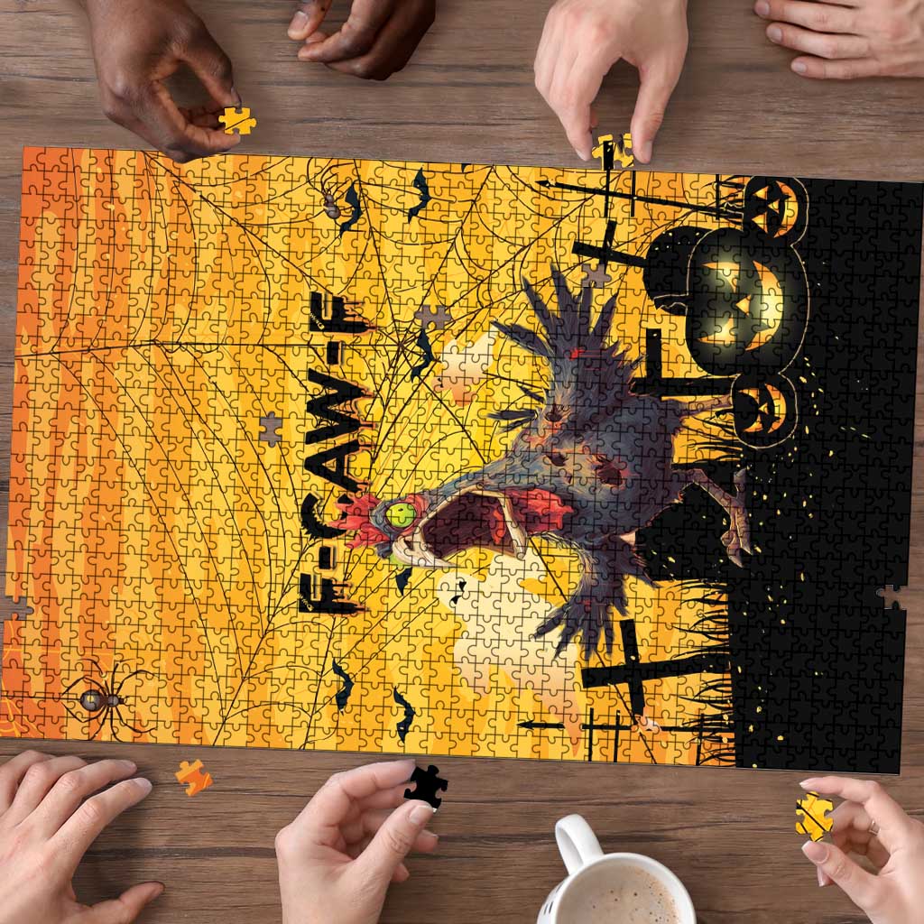 Funny Halloween Zombie Chicken Puzzle F’Caw Scary Poultry - Wonder Print Shop