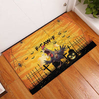 Funny Halloween Zombie Chicken Rubber Doormat F’Caw Scary Poultry - Wonder Print Shop