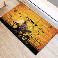Funny Halloween Zombie Chicken Rubber Doormat F’Caw Scary Poultry - Wonder Print Shop