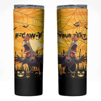 Personalized Funny Halloween Zombie Chicken Skinny Tumbler F’Caw Scary Poultry - Wonder Print Shop