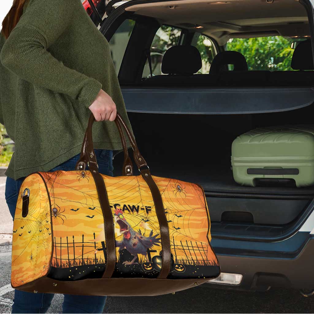 Funny Halloween Zombie Chicken Travel Bag F’Caw Scary Poultry - Wonder Print Shop