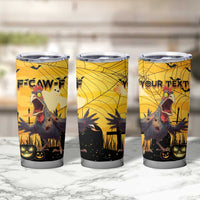 Personalized Funny Halloween Zombie Chicken Tumbler Cup F’Caw Scary Poultry - Wonder Print Shop