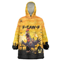 Personalized Funny Halloween Zombie Chicken Wearable Blanket Hoodie F’Caw Scary Poultry - Wonder Print Shop