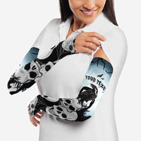 Personalized Funny Halloween F’Caw Raven Arm Sleeves Black Bird Crow With Skulls - Wonder Print Shop