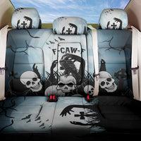 Funny Halloween F’Caw Raven Back Car Seat Cover Black Bird Crow With Skulls - Wonder Print Shop
